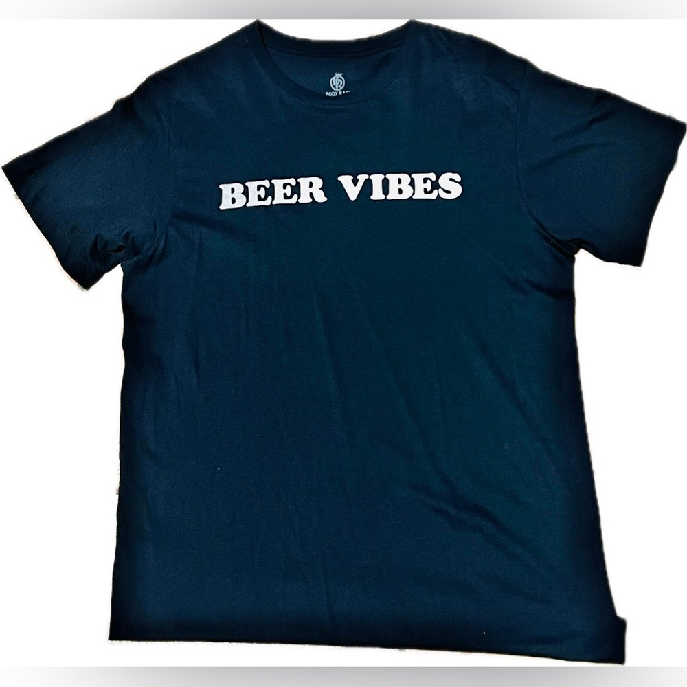 Men’s Beer Vibes T Shirt Medium Dark Navy